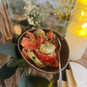 Cucumber & Tomato Salad with Walnut